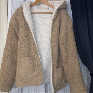Reversible teddy bear coat!